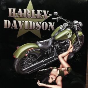 img29111.jpg OEM HARLEY "DUTY CALLS BABE" GIRL METAL TIN SIGN 13X15 SOFTAIL SLIM GARAGE SIGN