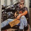 img29191.jpg HARLEY DAVIDSON ANDE ROONEY METAL SIGN PANHANDLER MANCAVE/GARAGE 11 1/2 X 17