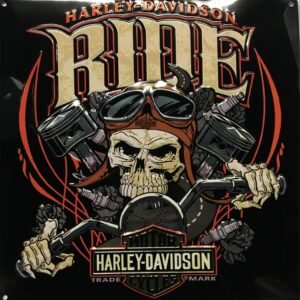HARLEY DAVIDSON ANDE ROONEY RIDE BONE METAL SIGN MAN CAVE/GARAGE GREAT GIFT