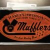 HARLEY DAVIDSON ANDE ROONEY H-D MUFFLERS OVAL METAL SIGN - MAN CAVE/GARAGE