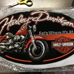 img29901.jpg HARLEY DAVIDSON ANDE ROONEY METAL SIGN - FAT OVAL - MAN CAVE/GARAGE GREAT GIFT