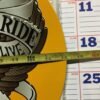 HARLEY DAVIDSON METAL SIGN FOR YOUR MAN CAVE - ROUND -LIVE TO RIDE EAGLE