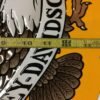 HARLEY DAVIDSON METAL SIGN FOR YOUR MAN CAVE - ROUND -LIVE TO RIDE EAGLE