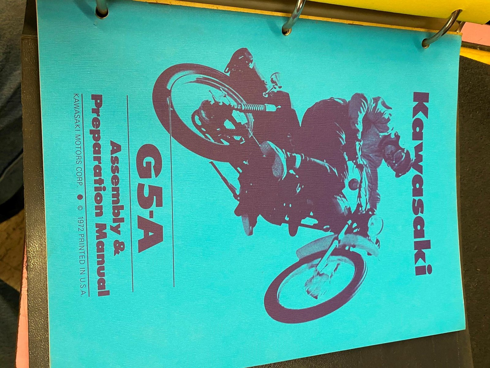 img3191-1.jpg 1971 Kawasaki G5a 100cc Set up manual Factory Dealer Book Vintage Service Owners