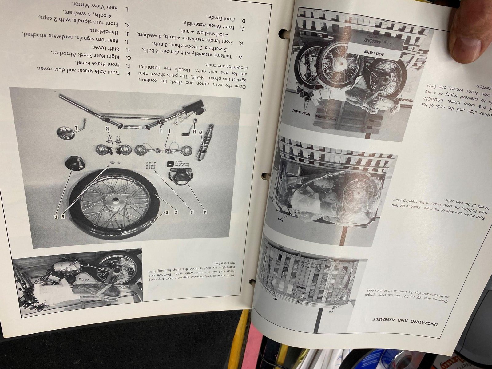 img3193.jpg 1971 Kawasaki G5a 100cc Set up manual Factory Dealer Book Vintage Service Owners