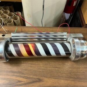 William Marvy #405 Barber pole Lighted 24X6 glass cylinder