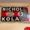 Vtg 1920's Nichol Kola Soda Advertising Tin Sign Antique 5 Cent Americas taste s