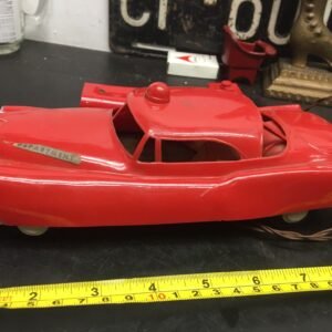 Vintage Red Andy Gard Fire Chief Car Battery Powered Remote Control Toy Vehicle