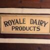 Royale Dairy Raymond Utz country Butcher Double Sided Vtg Sign Hanover Pa Store!