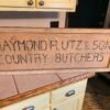 Royale Dairy Raymond Utz country Butcher Double Sided Vtg Sign Hanover Pa Store!