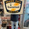 Vtg Grand Prix Guaranteed Ignition Tune Light Up Double sided Sign Oil Gas Servi