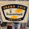 Vtg Grand Prix Guaranteed Ignition Tune Light Up Double sided Sign Oil Gas Servi