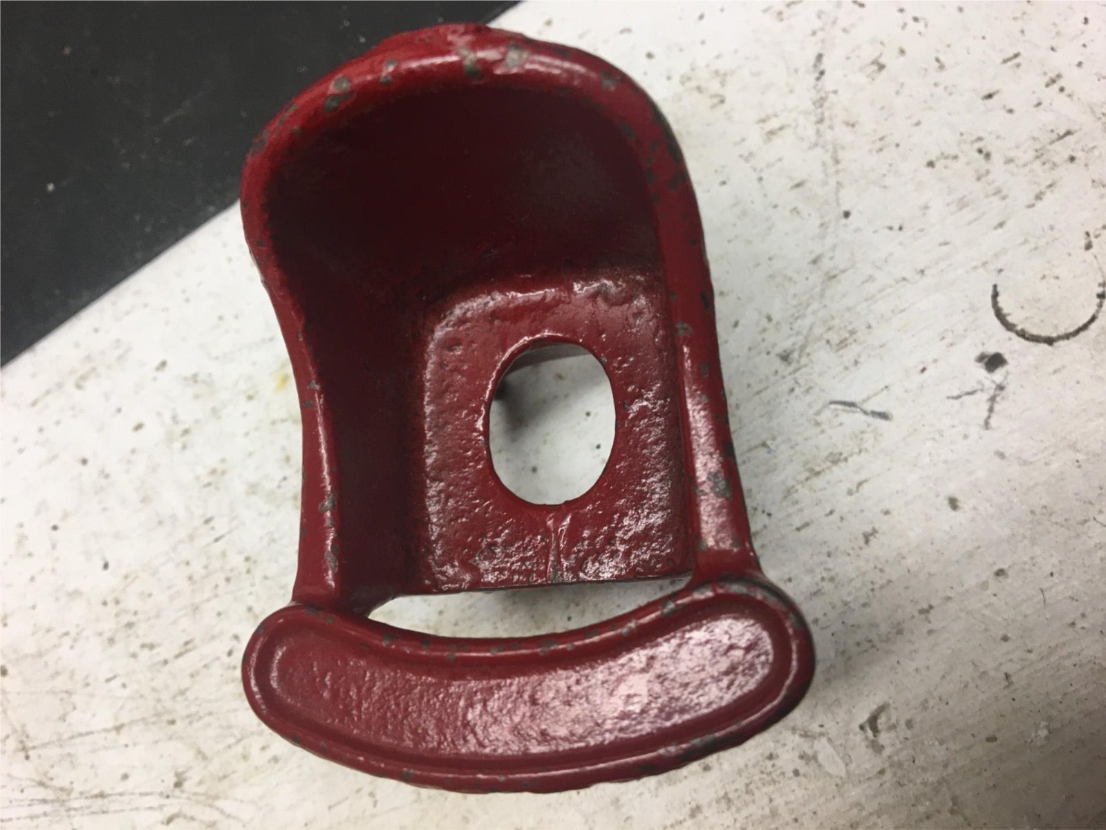 Antique hubly cast iron miniature 2.5in chair 1925s toy vintage rare red 7 nice
