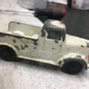 vintage!! TOOTSIE CAST toy truck white 1950s RARE antique U.S.A. Ford Tow truck