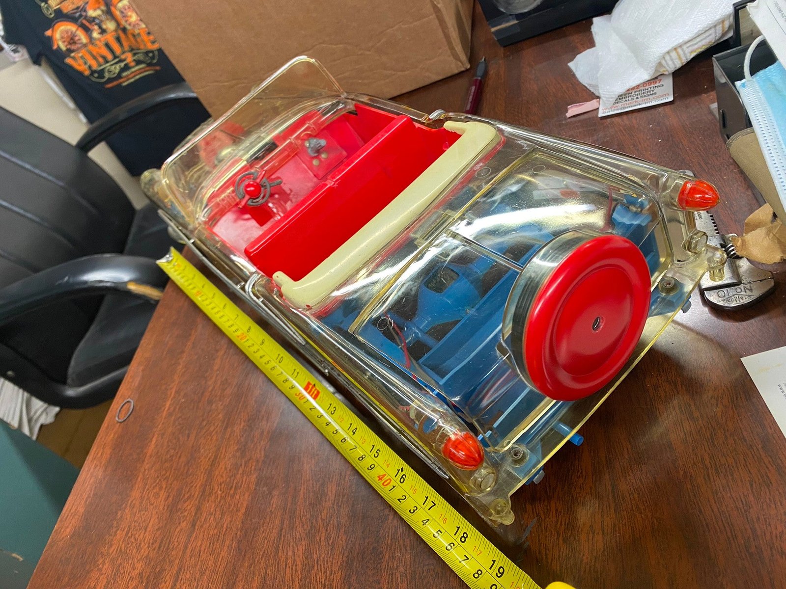 Ideal toys visible 1954 Oldsmobile model Kit toy car 1:6 19" Battery VTG Educati
