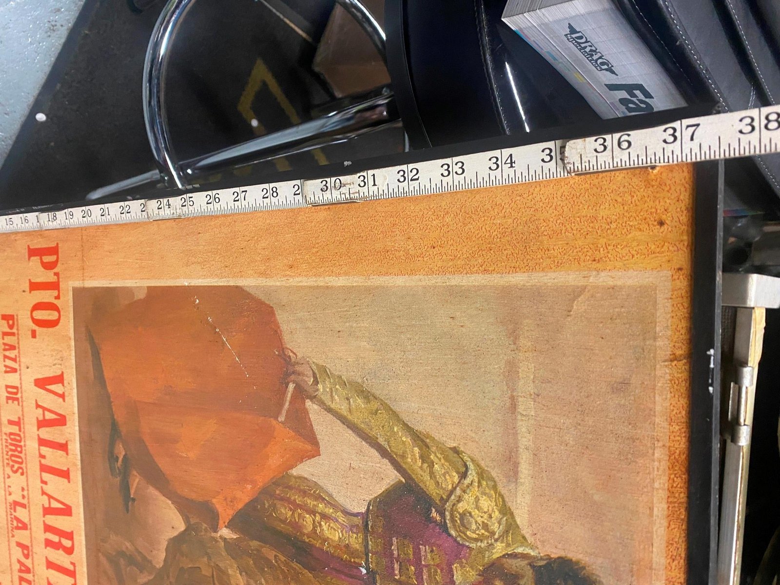 Vtg Bull Fighting Advertising Sign Poster Puerto vALLARTA Enrique Garza Event