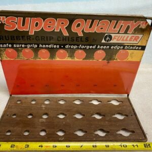 Vintage Advertising Fuller Chisel Display Hardware Gene Store Tool Sign 70's Tin
