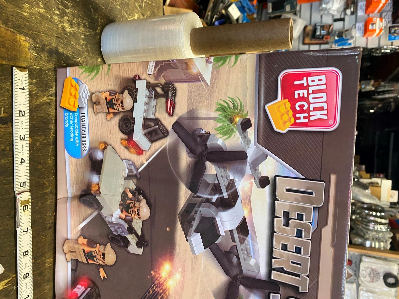 Block Tech DESERT STORM Outpost Block Brick Play Set 403 pieces w 5 Mini Figures
