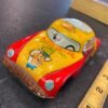 Vintage Walt Disney Products Friction Mad Hatters Sky View Taxi Cab Tin Toy Car!