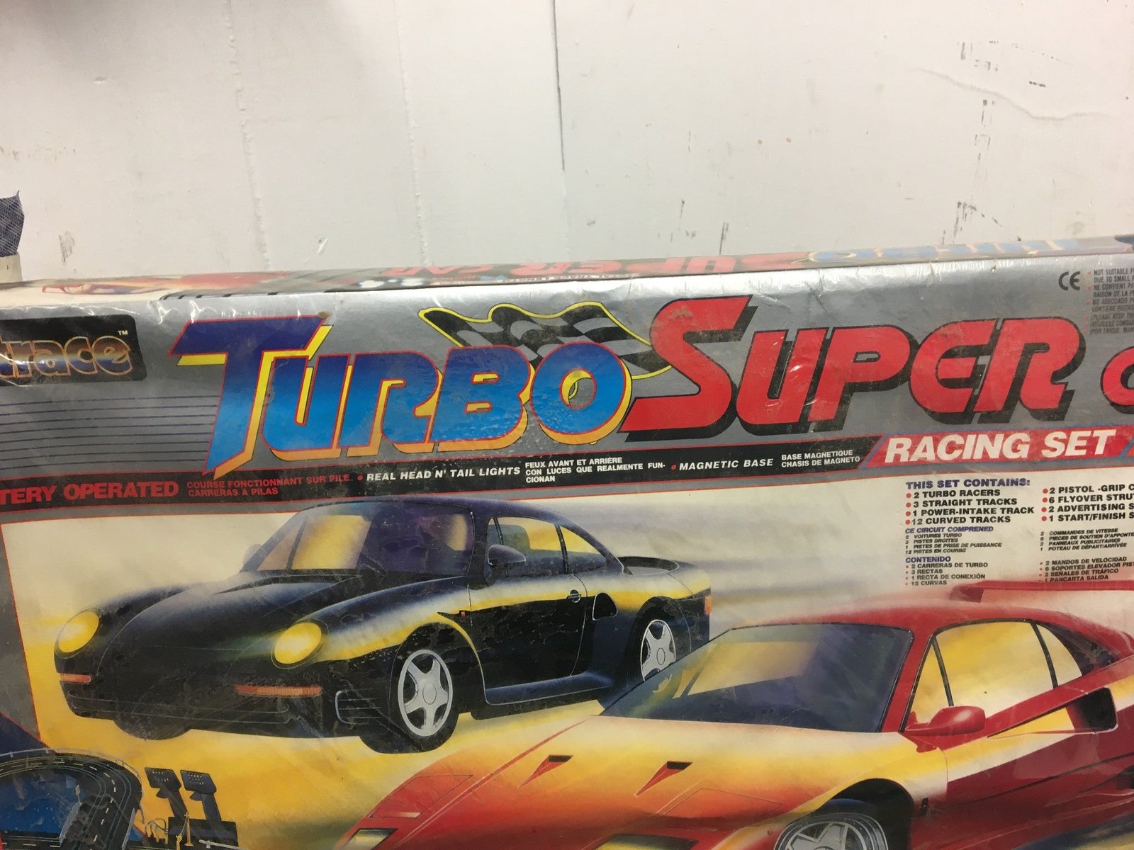 Vtg Magnetic slot car racing Battery operated turbo super car complete unopened
