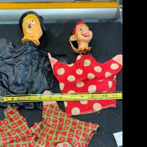 img5213_658844dc-e8b8-4a38-a18a-63b9faefb56b.jpg Lot 2 Hand puppets Wizard of OZ Scarecrow Howdy Doody Vintage Movie TV Character
