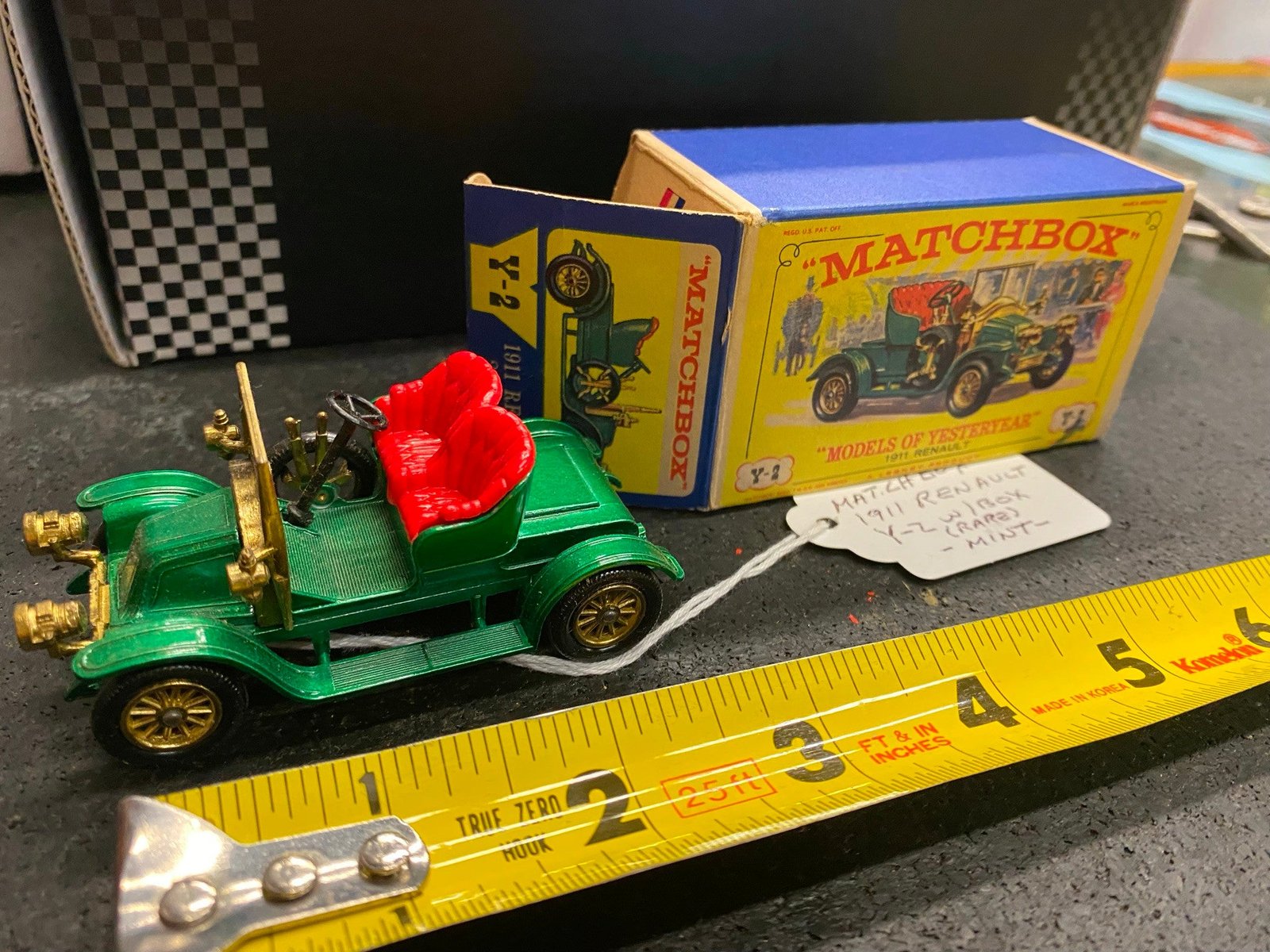 Vtg Matchbox Lesney Models of Yesteryear Y2 Toy 1911 Renault Orig Box Mint!