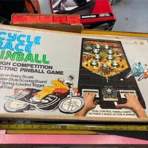 img5691.jpg Vintage Cycle Race Pinball Machine Game 1977 Marx Toy Motorcycle Acc Z1 CB KZ GS