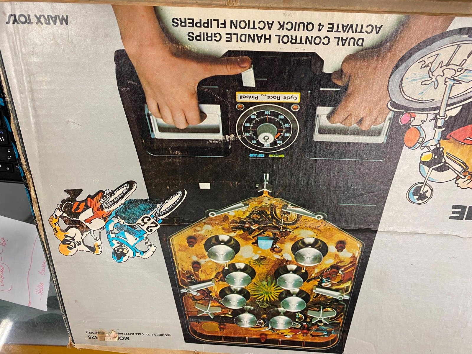 Vintage Cycle Race Pinball Machine Game 1977 Marx Toy Motorcycle Acc Z1 CB KZ GS