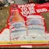 Budweiser Beer Proud To Be Your Bud Embossed Tin Metal Sign Brewer 90's Man Cave