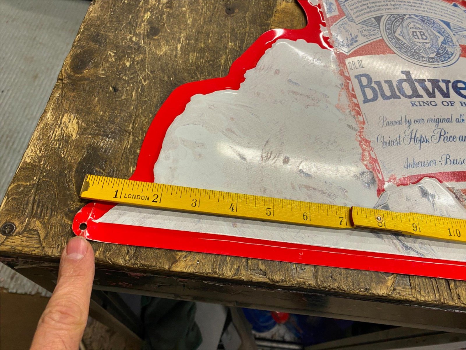 Budweiser Beer Proud To Be Your Bud Embossed Tin Metal Sign Brewer 90's Man Cave