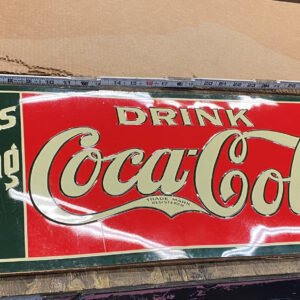 Coke coca Cola Delicious Refreshing 5 Cent Vtg Tin Sign soda Coll Embossed 35"