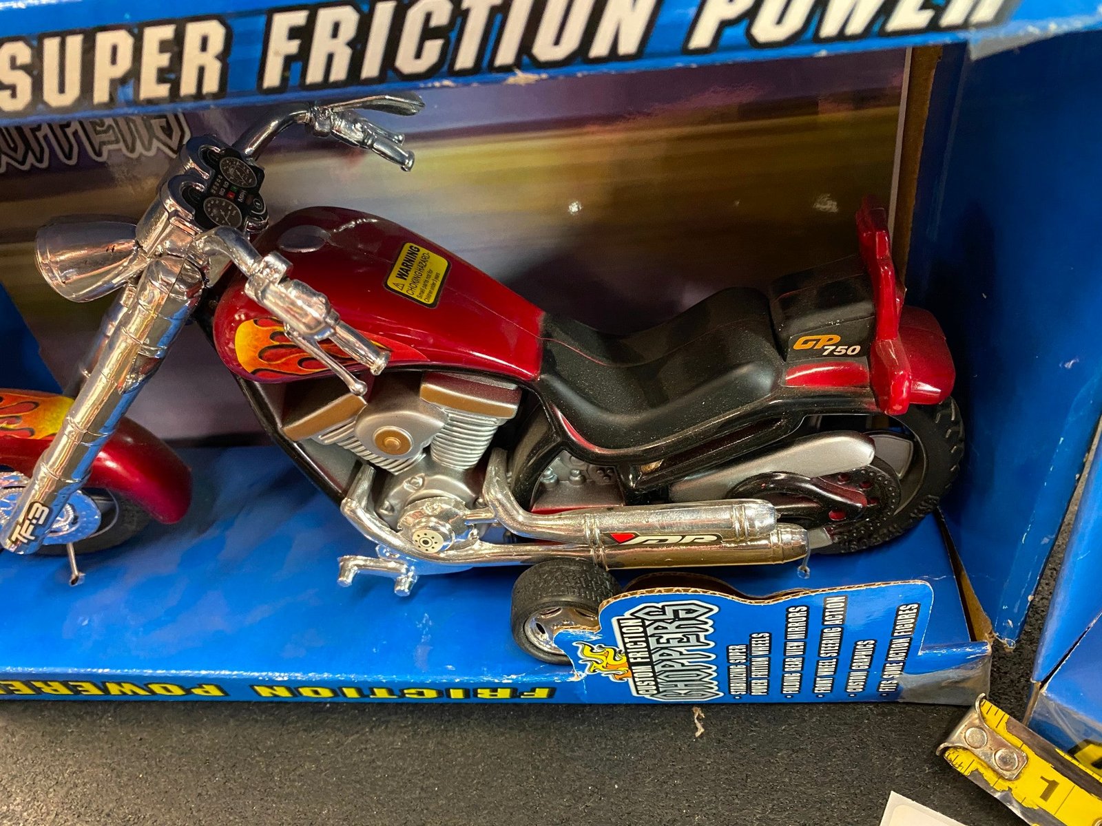 img6278.jpg New 12" Vintage Chopper Friction Toy Collectible Box Collectible Harley Occ wwc