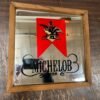 img6522_a487ceb7-fb03-420b-b692-d6a4a36bd882.jpg vintage 1980s Made In USA Michelob Beer Mirrored Advertising Sign 13X13