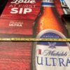 img6673_4d5adb83-e715-4a7c-8b05-38b77d8bb002.jpg Michelob Ultra Beer Sign Texas Road House 36x18 Advertising Corrugated Man Cave!