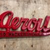Vtg AEROIL Hackensack NJ Cast Emblem Logo Advert Nameplate Plaque Sign Equipment