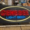 img6988_d1ee61c1-f621-4da6-afdf-2b645b866995.jpg Vtg Genesee Light Beer Sign Bar Room Tavern Man Cave Wall Collectible 23x11