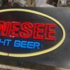 img6990_6fd9f5ae-7b21-4c30-aba3-8ee97629b5b4.jpg Vtg Genesee Light Beer Sign Bar Room Tavern Man Cave Wall Collectible 23x11