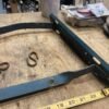 Vtg Hanger Flange Gas Oil Sign Holder Double Side Wall Mount Iron Metal Man Cave