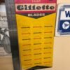 Vtg Gillette Razor Blade shaving Advertising Sign Display General Store 1930's !