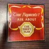 VTG made in USA Crystal Plaque "The Thrift Plan" Advertisement Sign 8X8