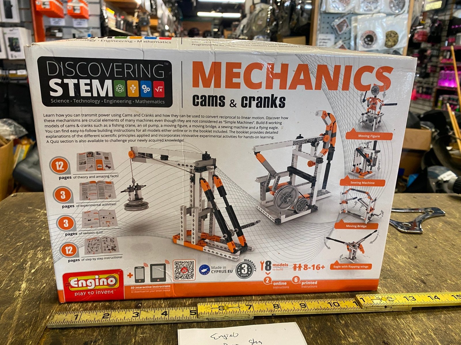 img7503_b522f2ec-ee10-404c-b142-fc1cbe54052f.jpg Engino Discovering STEM Mechanics Cams & Cranks 8 Working Models Educational Toy