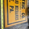 Vtg Electrical Contractor Sign 1950's Advertising New Castle Pa Building Collect