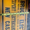 Vtg Electrical Contractor Sign 1950's Advertising New Castle Pa Building Collect