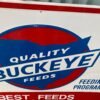 Vtg 36x48 Buckeye Feed Metal Tin Sign Advertising General Store Hardware Oil Gas