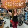 img8150_eb94c62f-ac63-4b46-b28d-4e4244dfdaa8.jpg Vtg 1950's Coke Coca Cola Fishtail Sign Great Patina Tin Advertising Soda Collec