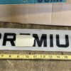 Vtg Gas Pump Glass Insert Premium 1944 WW2 Bennett? Face Plate Orig Gasoline
