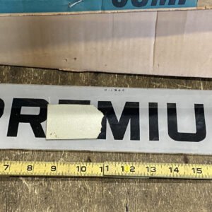 Vtg Gas Pump Glass Insert Premium 1944 WW2 Bennett? Face Plate Orig Gasoline