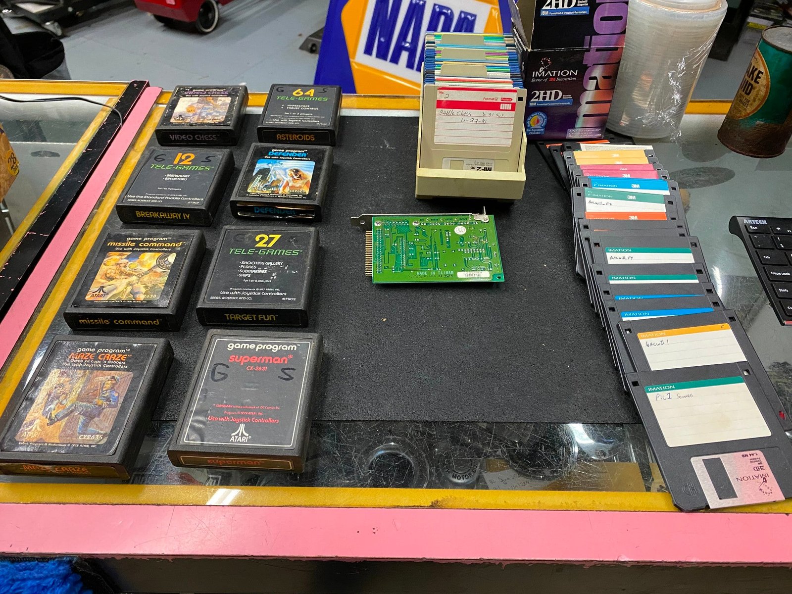 Lot Video Games Atari Missle Command maze craze superman Breakaway Floppys ALL!