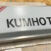img8606_9b78feaf-0c5e-49c0-a11e-d9182910fad9.jpg Kumho Tires Large Gas Oil Advertising Sign Light 37" Man Cave Auto Dealer Petrol