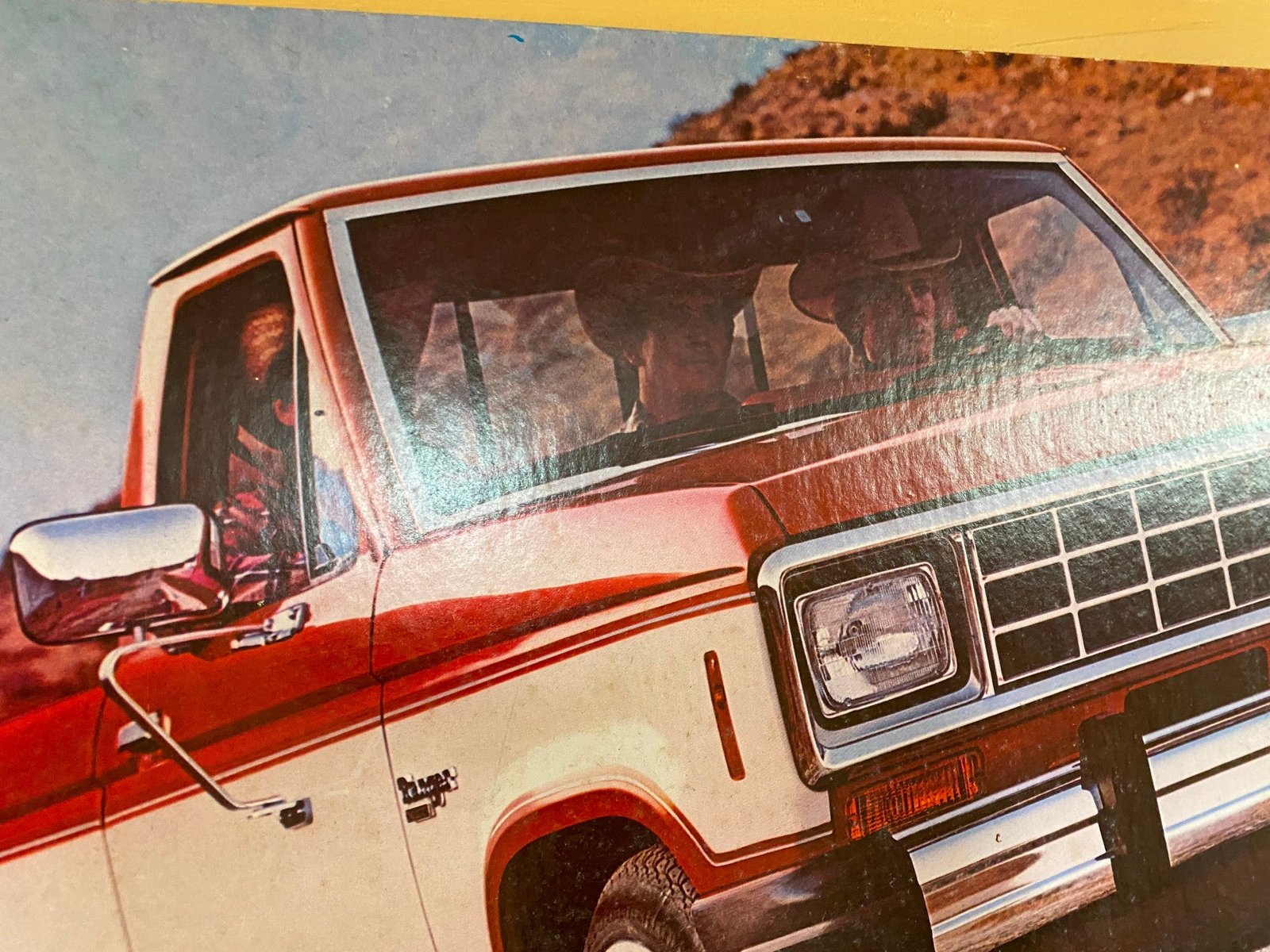 1983 Ford Ranger Pickup Truck Vtg Advertising Sign Dealer 21x13 Gas OIl Collecto